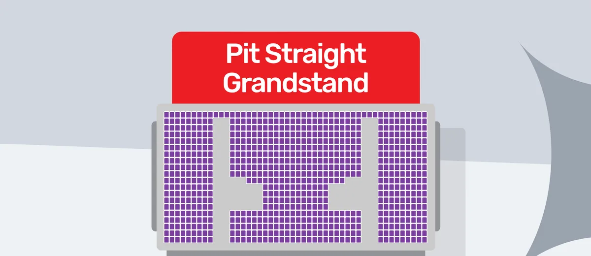 Pit Straight Grandstand seating plan: all Category 2